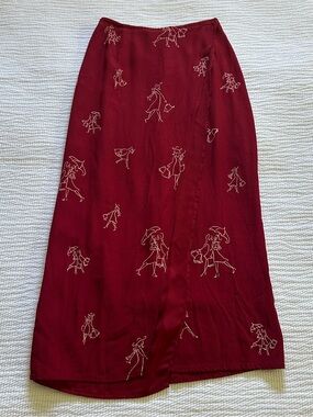 C.M. Shapes double layer midi skirt